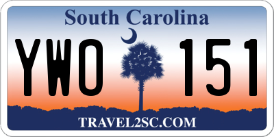 SC license plate YWO151