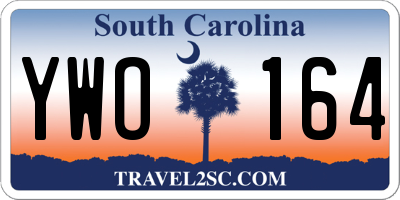 SC license plate YWO164