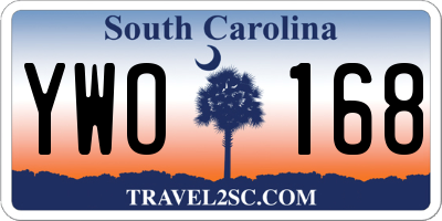 SC license plate YWO168