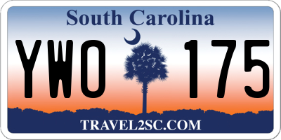 SC license plate YWO175
