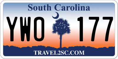 SC license plate YWO177