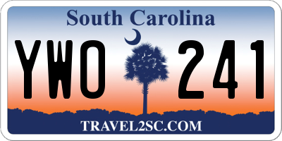 SC license plate YWO241