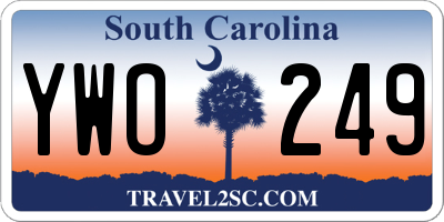 SC license plate YWO249