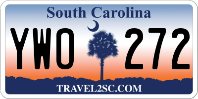 SC license plate YWO272