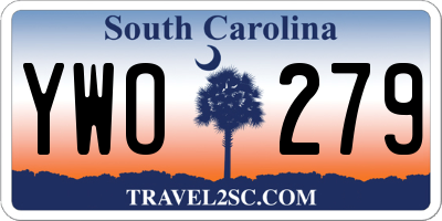 SC license plate YWO279