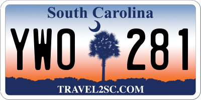 SC license plate YWO281