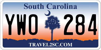 SC license plate YWO284