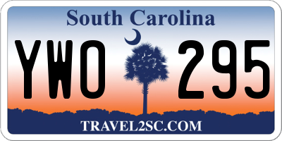 SC license plate YWO295