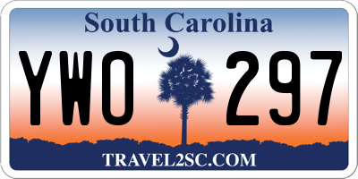SC license plate YWO297
