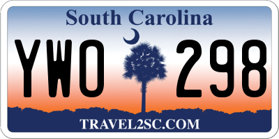 SC license plate YWO298