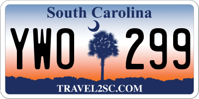 SC license plate YWO299