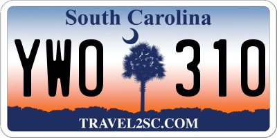 SC license plate YWO310