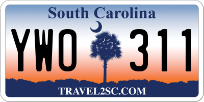 SC license plate YWO311
