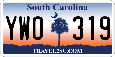 SC license plate YWO319