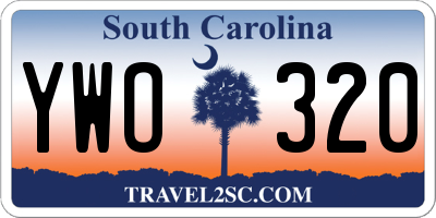 SC license plate YWO320