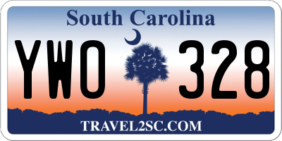 SC license plate YWO328