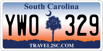 SC license plate YWO329