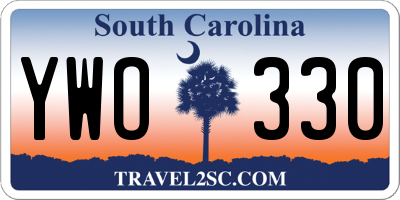 SC license plate YWO330