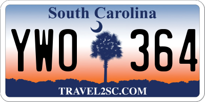 SC license plate YWO364