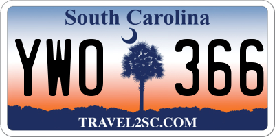 SC license plate YWO366