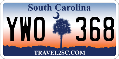 SC license plate YWO368