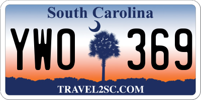 SC license plate YWO369