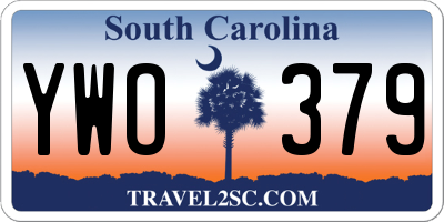 SC license plate YWO379