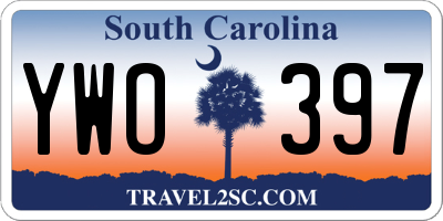 SC license plate YWO397