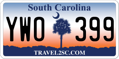 SC license plate YWO399