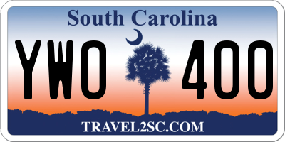 SC license plate YWO400