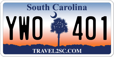 SC license plate YWO401