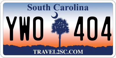 SC license plate YWO404