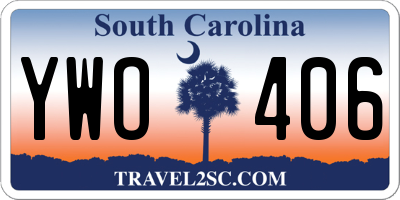 SC license plate YWO406