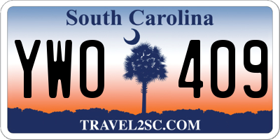 SC license plate YWO409