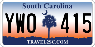 SC license plate YWO415