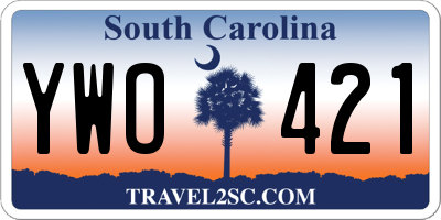 SC license plate YWO421