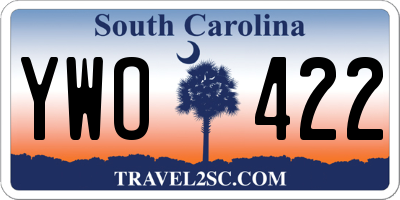 SC license plate YWO422