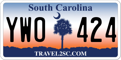 SC license plate YWO424