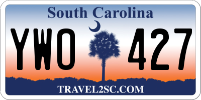 SC license plate YWO427
