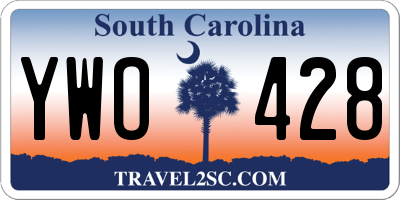 SC license plate YWO428