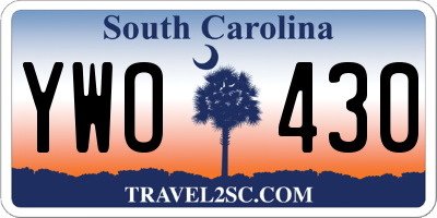 SC license plate YWO430
