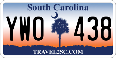SC license plate YWO438