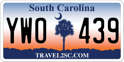 SC license plate YWO439
