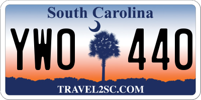 SC license plate YWO440