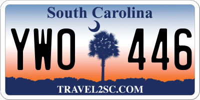 SC license plate YWO446