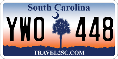 SC license plate YWO448