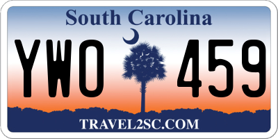 SC license plate YWO459