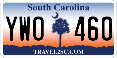 SC license plate YWO460