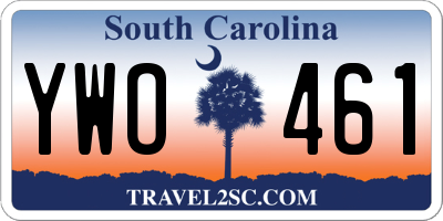 SC license plate YWO461