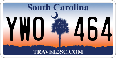 SC license plate YWO464